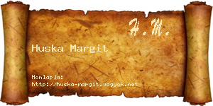 Huska Margit névjegykártya
